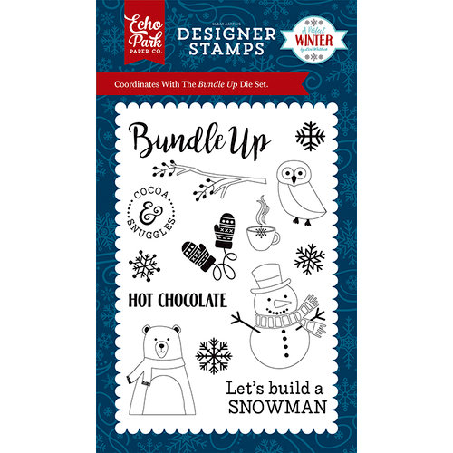 Echo Park - A Perfect Winter Collection - Clear Photopolymer Stamps - Bundle Up