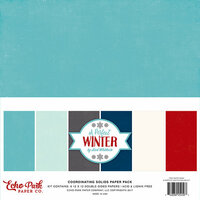 Echo Park - A Perfect Winter Collection - 12 x 12 Paper Pack - Solids