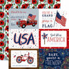 Echo Park - America The Beautiful Collection - 12 x 12 Double Sided Paper - 4 x 6 Journaling Cards