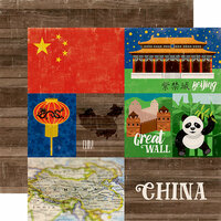 Echo Park - Around The World Collection - 12 x 12 Double Sided Paper - China