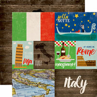 Echo Park - Around The World Collection - 12 x 12 Double Sided Paper - Italy