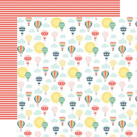 Echo Park - Away We Go Collection - 12 x 12 Double Sided Paper - Hot Air Balloon Ride
