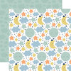 Echo Park - Baby Boy Collection - 12 x 12 Double Sided Paper - Moon and Stars