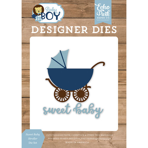 Echo Park - Baby Boy Collection - Designer Dies - Sweet Baby Stroller