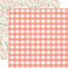 Echo Park - Baby Girl Collection - 12 x 12 Double Sided Paper - Girl Gingham