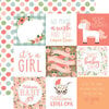 Echo Park - Baby Girl Collection - 12 x 12 Double Sided Paper - 4 x 4 Journaling Cards