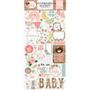 Echo Park - Baby Girl Collection - Chipboard Stickers - Accents