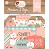 Echo Park - Baby Girl Collection - Ephemera - Frames and Tags