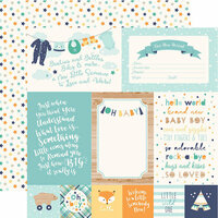 Echo Park - Hello Baby Boy Collection - 12 x 12 Double Sided Paper - 4 x 6 Journaling Cards