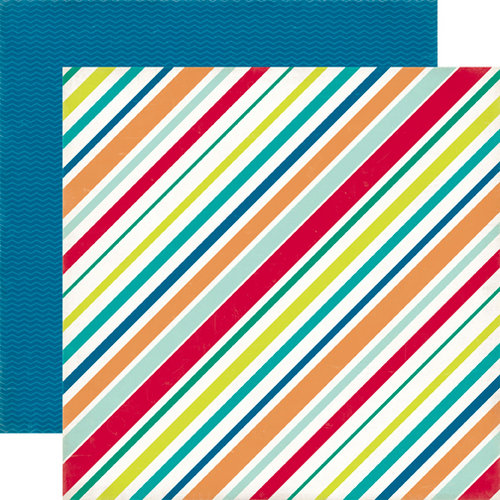 Echo Park - Birthday Collection - Boy - 12 x 12 Double Sided Paper - Stripes