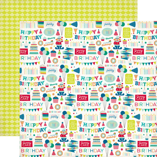 Echo Park - Birthday Collection - Boy - 12 x 12 Double Sided Paper - Birthday Party