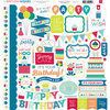 Echo Park - Birthday Collection - Boy - 12 x 12 Cardstock Stickers - Elements