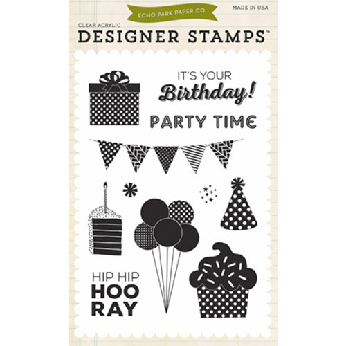 Echo Park - Birthday Collection - Boy - Designer Stamps - Party