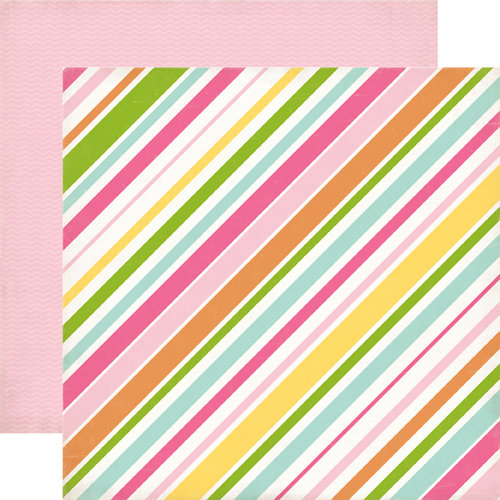 Echo Park - Birthday Collection - Girl - 12 x 12 Double Sided Paper - Stripes