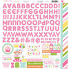 Echo Park - Birthday Collection - Girl - 12 x 12 Cardstock Stickers - Alphabet