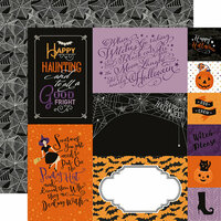 Echo Park - Bewitched Collection - Halloween - 12 x 12 Double Sided Paper - Journaling Cards