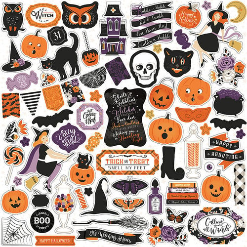 Echo Park - Bewitched Collection - Halloween - 12 x 12 Cardstock Stickers