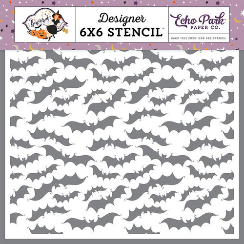 Echo Park - Bewitched Collection - Halloween - 6 x 6 Stencil - Creepy Bats