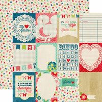 Echo Park - Beautiful Life Collection - 12 x 12 Double Sided Paper - Journaling Cards