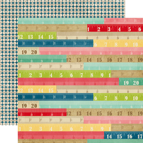 Echo Park - Beautiful Life Collection - 12 x 12 Double Sided Paper - Rulers