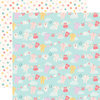 Echo Park - Hello Baby Girl Collection - 12 x 12 Double Sided Paper - Girl Clothesline
