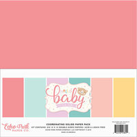Echo Park - Hello Baby Girl Collection - 12 x 12 Paper Pack - Solids