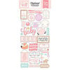Echo Park - Hello Baby Girl Collection - Chipboard Stickers - Phrases