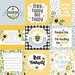 Echo Park - Bee Happy Collection - 12 x 12 Double Sided Paper - 4 x 4 Journaling Cards