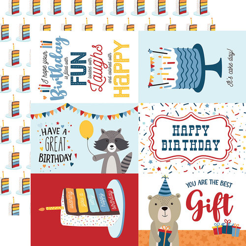 Echo Park - Birthday Boy Collection - 12 x 12 Double Sided Paper - 6 x 4 Journaling Cards
