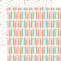 Echo Park - Birthday Girl Collection - 12 x 12 Double Sided Paper - Cluster of Candles