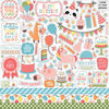 Echo Park - Birthday Girl Collection - 12 x 12 Cardstock Stickers - Elements