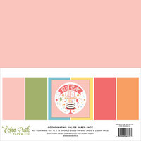 Echo Park - Birthday Girl Collection - 12 x 12 Paper Pack - Solids