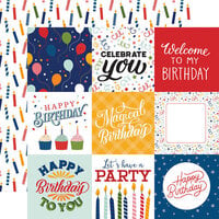 Echo Park - Birthday Salutations Collection - 12 x 12 Double Sided Paper - Journaling Squares