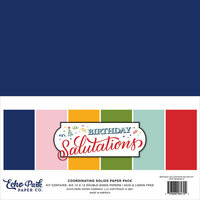Echo Park - Birthday Salutations Collection - 12 x 12 Paper Pack - Solids