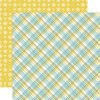 Echo Park - Bundle of Joy New Addition Collection - Boy - 12 x 12 Double Sided Paper - Baby Boy Plaid