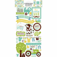 Echo Park - Bundle of Joy New Addition Collection - Boy - Chipboard Stickers