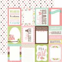 Echo Park - Bundle of Joy Collection - Girl - 12 x 12 Double Sided Paper - Journaling Cards