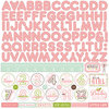 Echo Park - Bundle of Joy New Addition Collection - Girl - 12 x 12 Cardstock Stickers - Alphabet