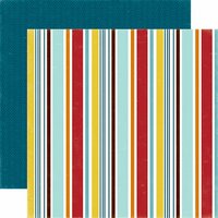 Echo Park - Bark Collection - 12 x 12 Double Sided Paper - Puppy Stripe