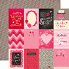 Echo Park - Blowing Kisses Collection - 12 x 12 Double Sided Paper - 3 x 4 Journaling Cards