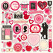 Echo Park - Blowing Kisses Collection - 12 x 12 Cardstock Stickers - Elements