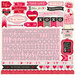Echo Park - Blowing Kisses Collection - 12 x 12 Cardstock Stickers - Alphabet