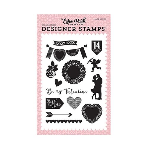 Echo Park - Blowing Kisses Collection - Clear Acrylic Stamps - Blowing Kisses