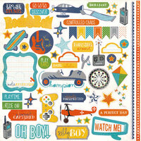 Echo Park - A Boy's Life Collection - 12 x 12 Cardstock Stickers - Elements