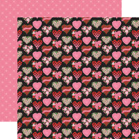 Echo Park - Be My Valentine Collection - 12 x 12 Double Sided Paper - Box of Chocolates