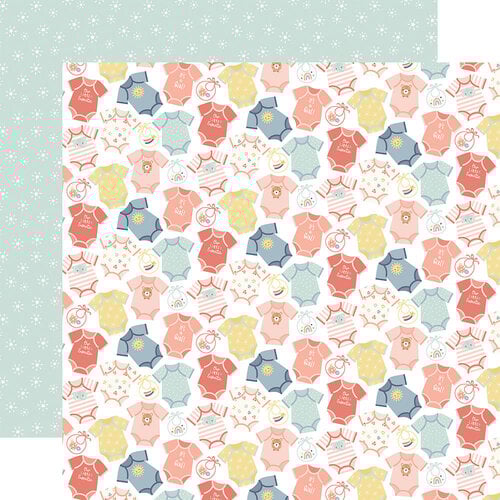 Echo Park - Baby On Board - Girl Collection - 12 x 12 Double Sided Paper - It's A Girl Outfits