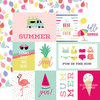 Echo Park - Best Summer Ever Collection - 12 x 12 Double Sided Paper - Journaling Cards