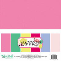 Echo Park - Best Summer Ever Collection - 12 x 12 Paper Pack - Solids