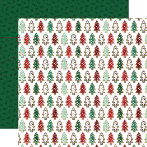 Echo Park - Baking Spirits Bright Collection - 12 x 12 Double Sided Paper - Christmas Tree Cookies