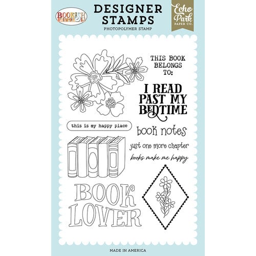 Echo Park - Bookish Collection - Clear Photopolymer Stamps - Just One More Chapter